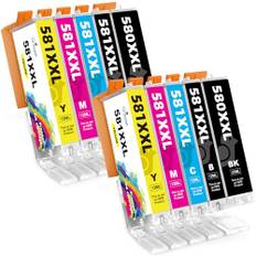 Q-image PGI-580 CLI-581 XXL Druckerpatronen Kompatible für Canon 580XXL 581XXL Patronen Multipack, für Pixma TS6350 TS705 TS8350 TS8352 TS9550 TS6351 TS8351 TR8550 TR7550 TS9150 TS9551C TS8250