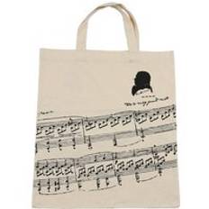 Musik poäng bomull handväska musikaliska element noter tote bag instrument tillbehör - B