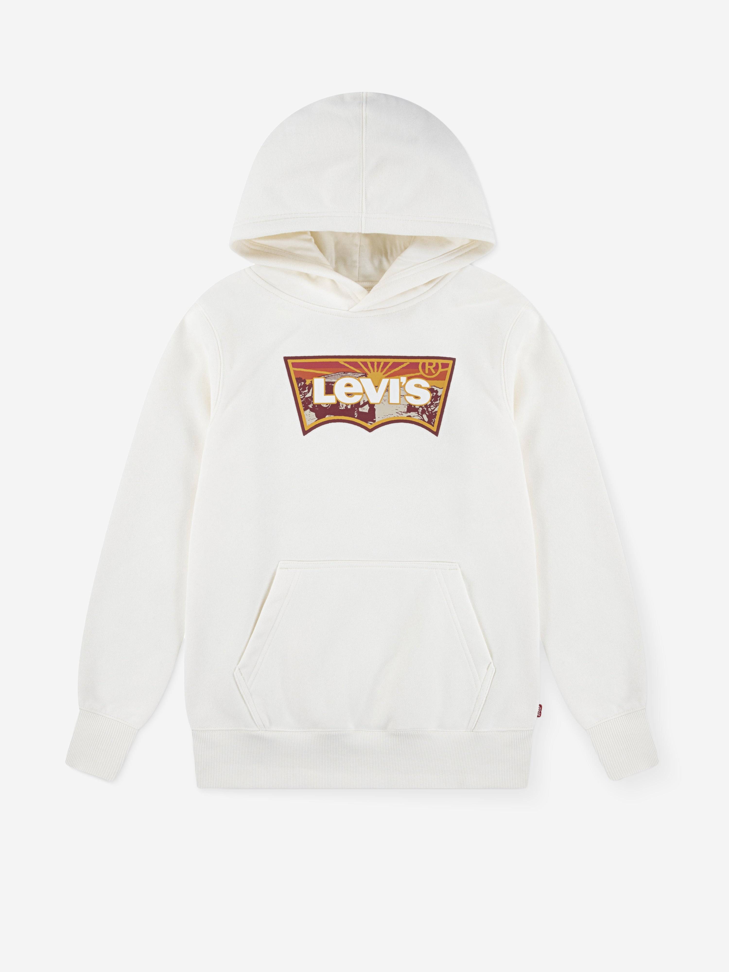 Levi's Boys Sunrise Batwing Hoodie in Ivory - Ivory / 16 Yrs (16 Yrs)