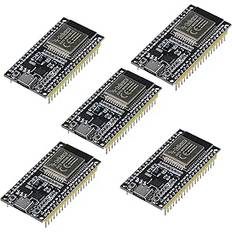 5 x ESP32 NodeMCU Modules WLAN WiFi Dev Kit C Development Board with CP2102 and USB-C Connection | ESP 32 ESP32 Wroom 32 | Compatible with Arduino and Including eBook!