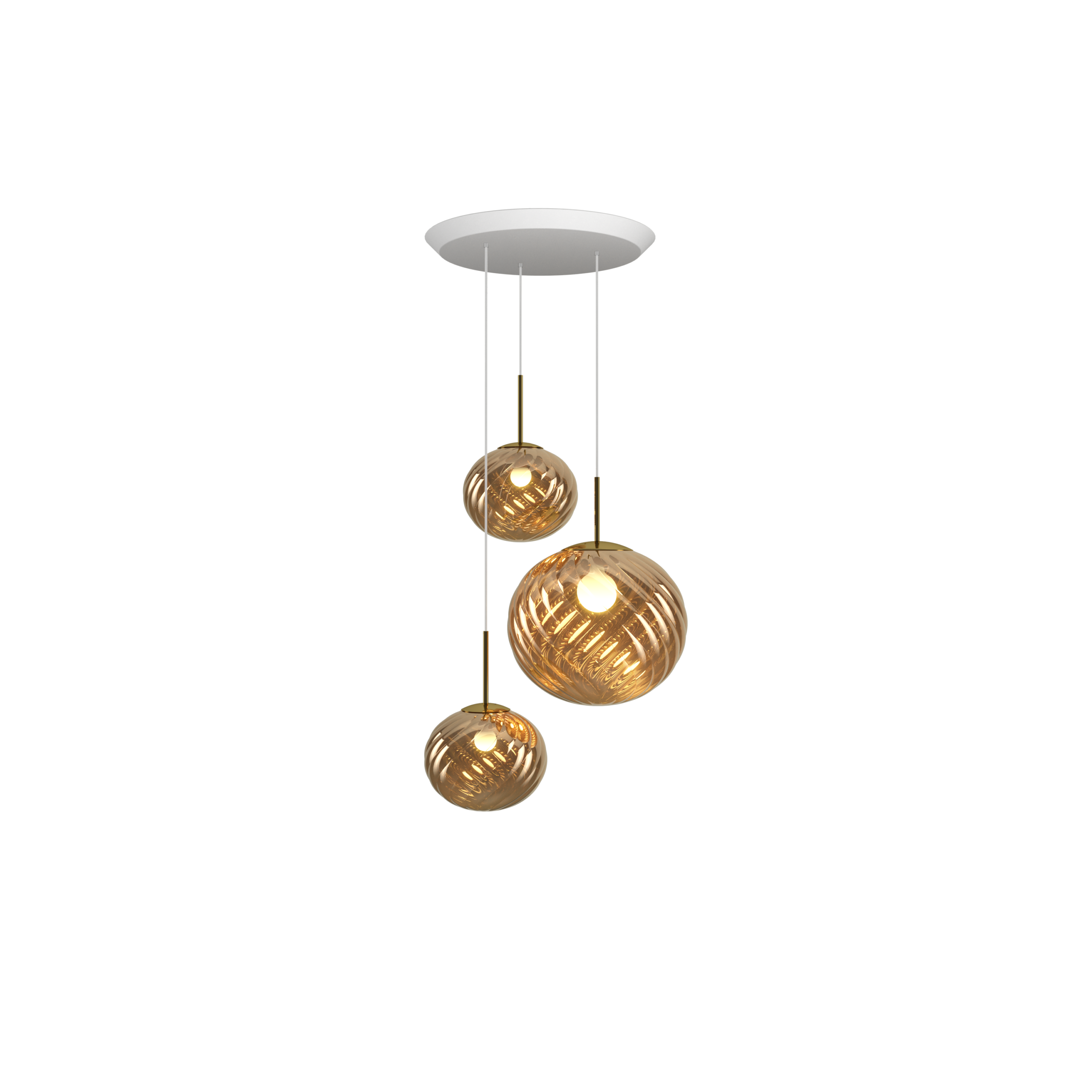 TOM DIXON - Whirl Pendel System, Trio Round Gold