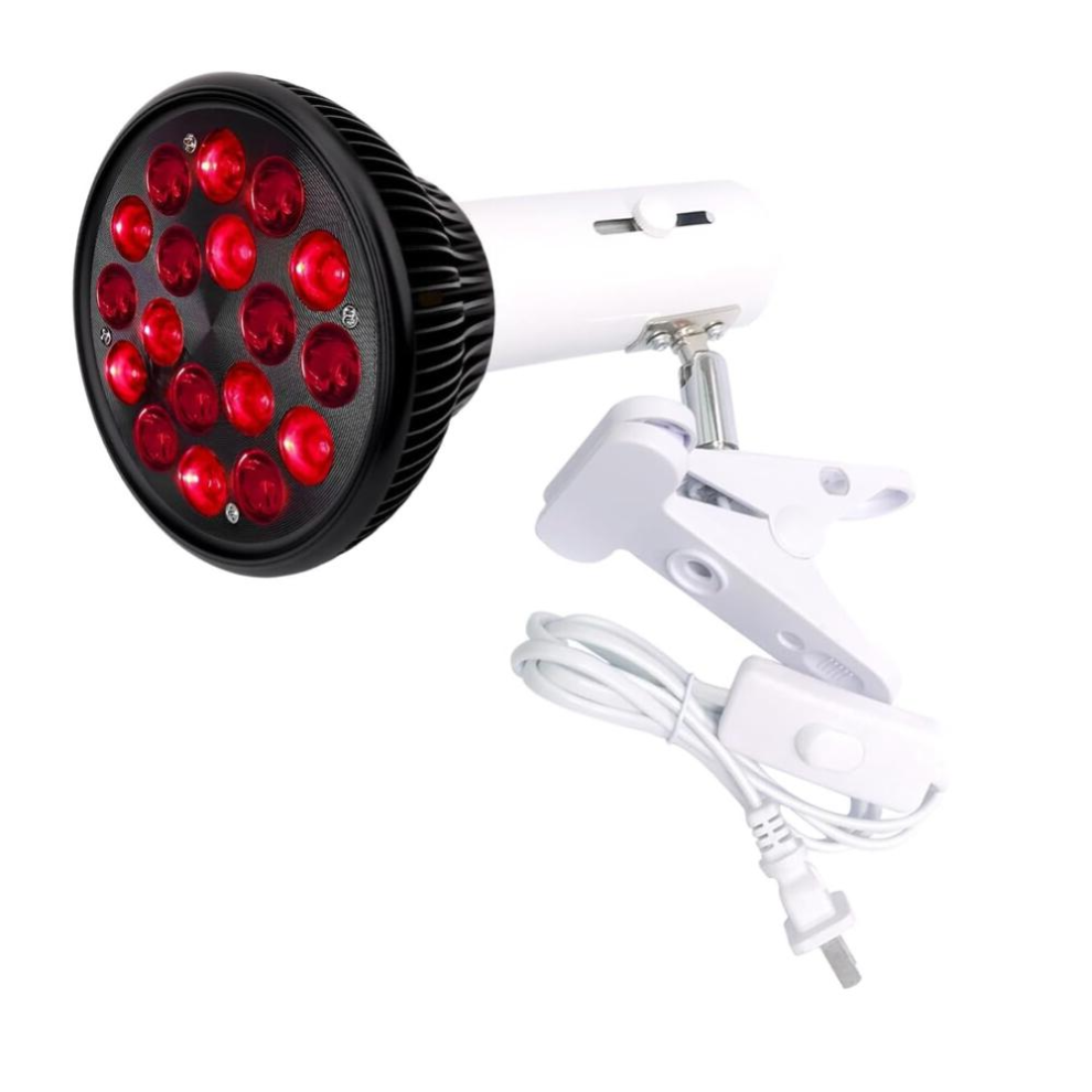LED-terapiapparat med rødt lys – 54W infrarød lampe med justerbar holder, 660nm og 850nm nær infrarød til hudpleje i hjemmet