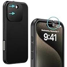 Spy-Fy iPhone 16 Pro sekretessfodral med kameraskydd fram och bak | Magsafe kompatibel och ställ | Skydda din iPhone och integritet | 6 fot droppsäker | 6,3 tum | kameraskydd av Valenta