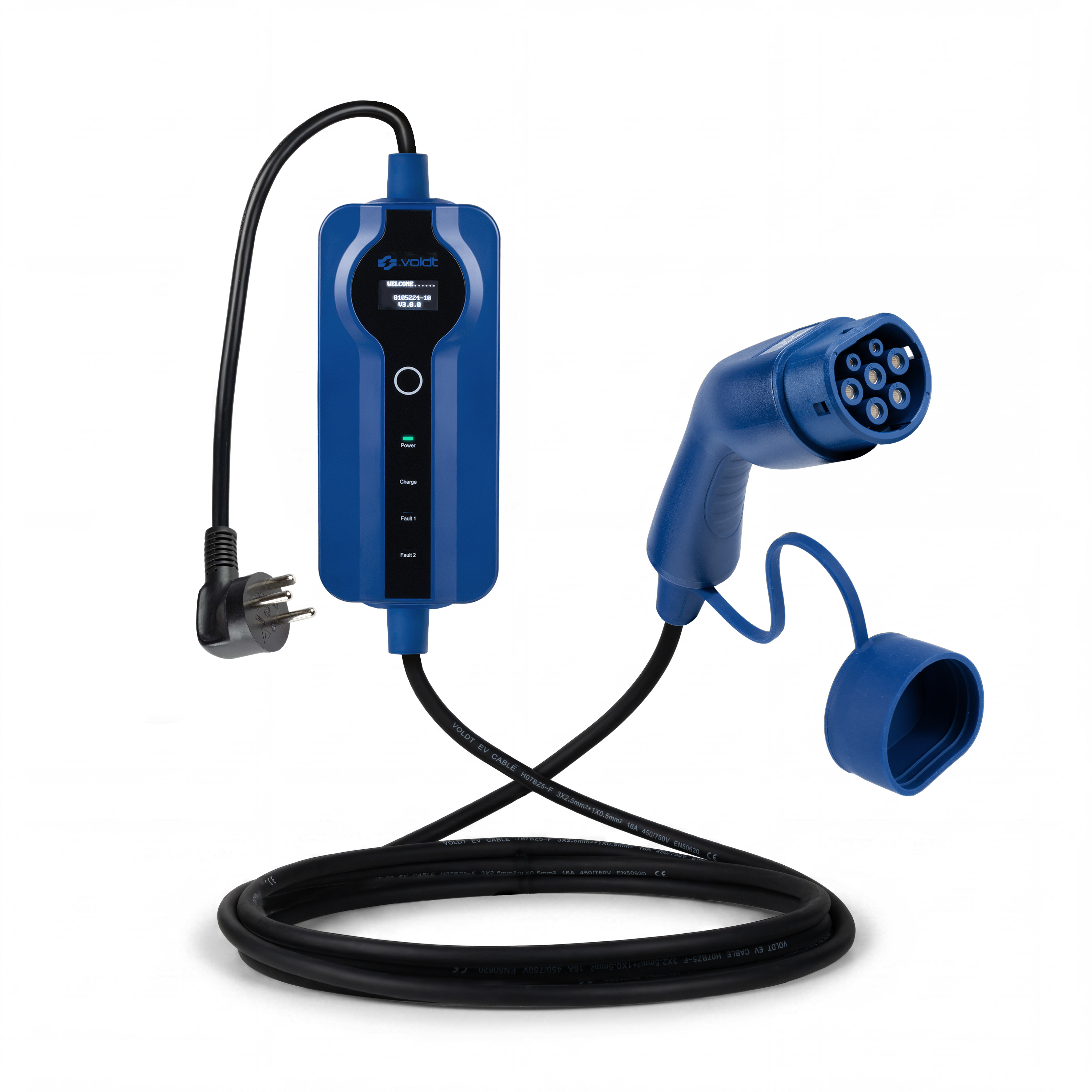Voldt® Schuko Ladekabel Typ 2 | 8A - 16A | 3,7kW  + APP