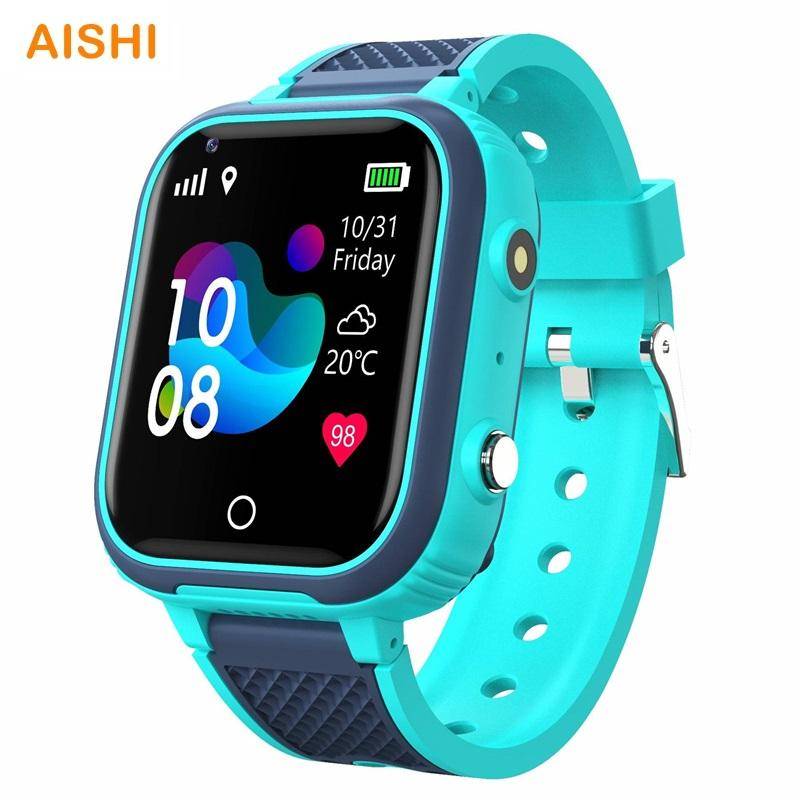 Aishi Lt21 4g Smart Watch för barn Gps Tracker Wifi Videosamtal Sos Vattentät kamera Babytelefon Barn Smartwatch Monitor Röstchatt rosa