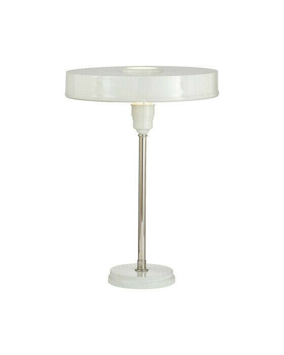 Carlo Table Lamp Polished Nickel and Antique White