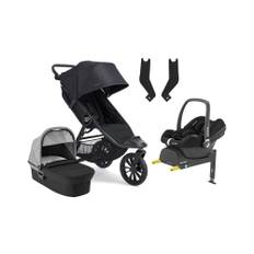 Baby Jogger City Elite 2 Duovagn inkl. Maxi-Cosi CabrioFix & Bas, Opulent Black/Jet