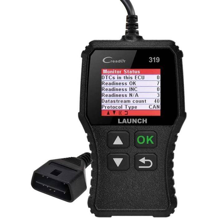 Launch CR319 Scanner Auto Diagnostic OBD2 - EOBD-Can pour Lire et Effacer Les Codes d’Erreur du Moteur, Testeur d'EVAP et de Cap45