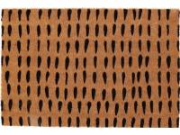 (ComputerSalg) Mønstret dørmåtte af kokosfibre, 59 x 39 cm