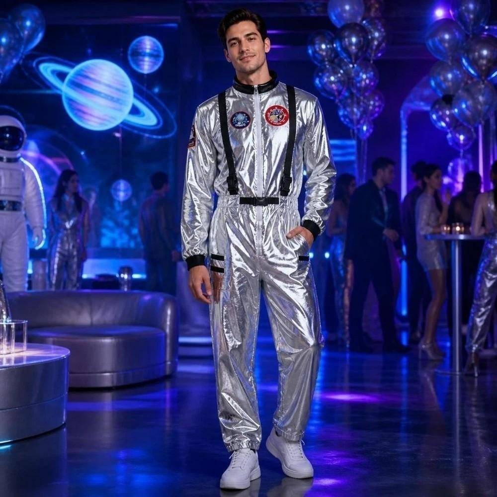 Jumpsuit Astronaut Kostym Halloween Cosplay Kostym Rymdutforskare Rymdman Dräkt Halloween cm