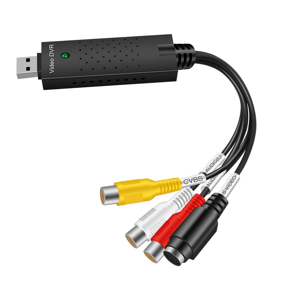 USB Audio Video Converter, VHS to Digital Converter, Video Capture Card Digitize from Analog Video VCR VHS DVD, for Windows 7 8