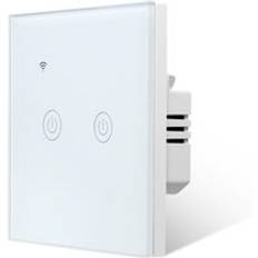 Apple homekit switch wifi interruptor smart home control lamp switch ac 220v 230v eu standard smartthings - 2 gäng