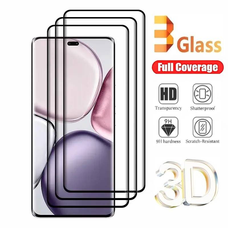 3Pcs Full Cover Tempered Glass for Honor Magic 7 Lite 6 5 7 Pro X9C X9A X8A Screen Protector for Honor 300 200 100 Pro HD Glass