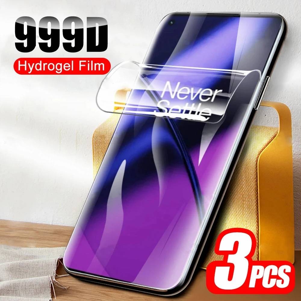 3Pcs Hydrogel Film For OnePlus Nord CE 3 4 5 2 Lite Screen Protector For 8T 10T 10R ACE 3V  2T