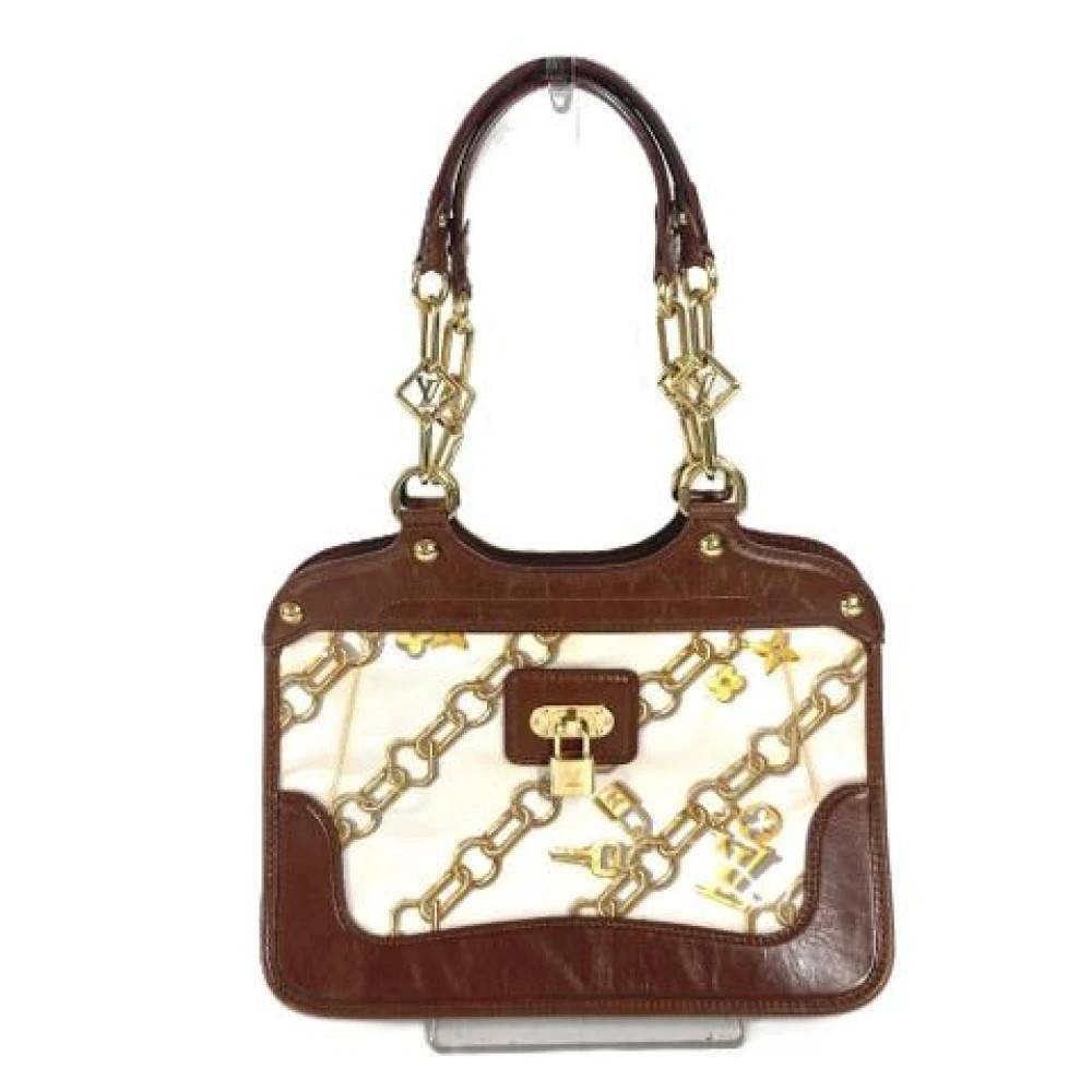 Louis Vuitton Vintage Pre-owned Laeder louis-vuitton-tasker - Vintage - Dame - Hvid - ONE SIZE - Uld