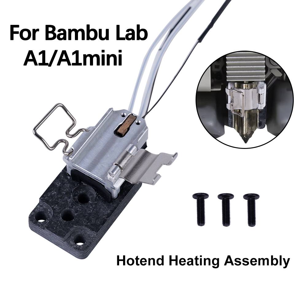 Heating Assembly Kit For Bambu Lab A1/A1mini Hotend Mounting Heating Assembly for Bamboo A1 Mini Hotend 3D Printer Parts