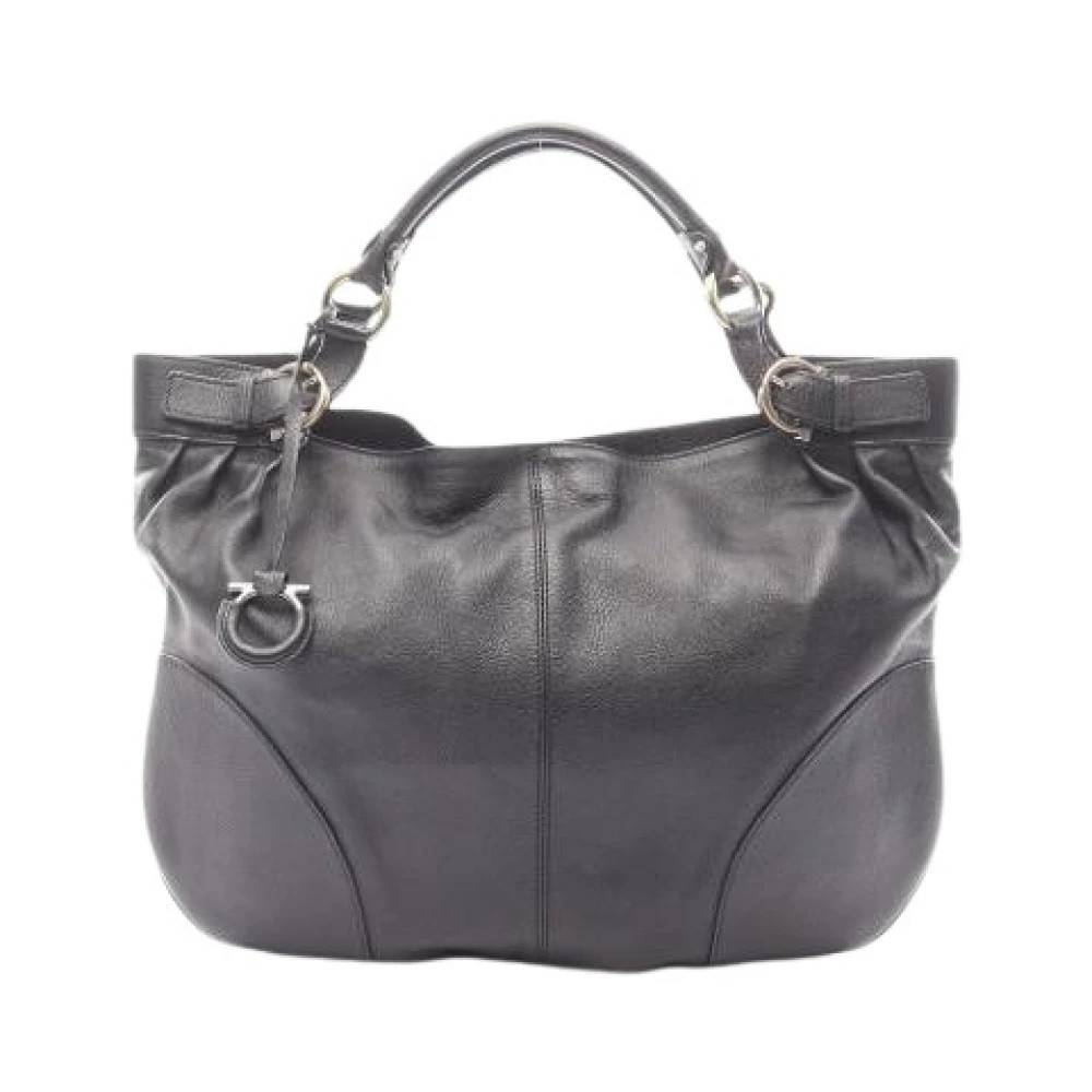Salvatore Ferragamo Pre-owned Pre-owned Skuldertaske - Vintage - Dame - Sort - ONE SIZE - Uld