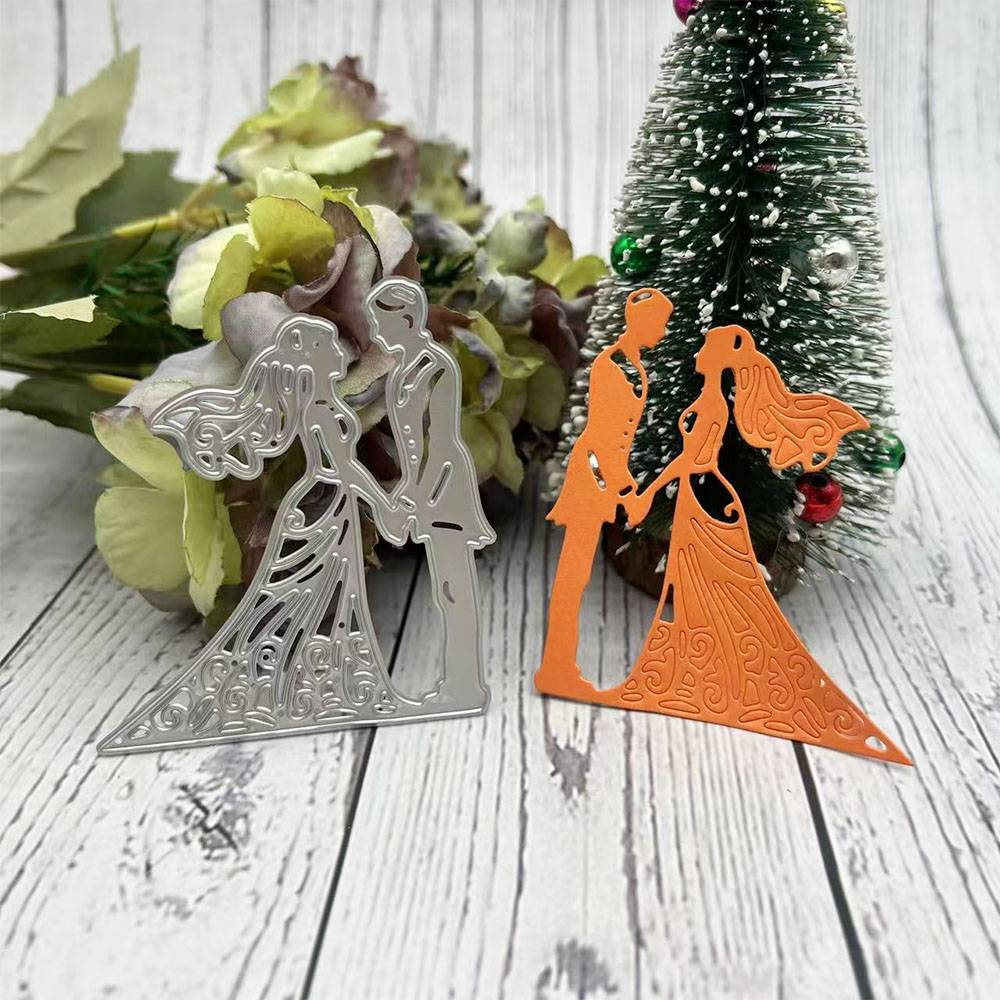 Hollow Bride And Groom Wedding Figure Metal Cutting Dies DIY Wedding Scrapbooking Card Making Embossing Craft Die Cuts
