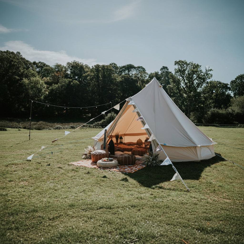 5m Bell Tent 285gsm 100% Natural Canvas | StoveMate - 5m + Inner Tent