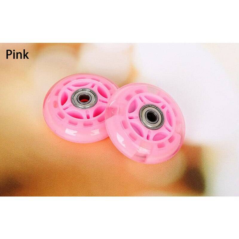 Inline Skridskohjul 70mm - 6-pack - Rosa