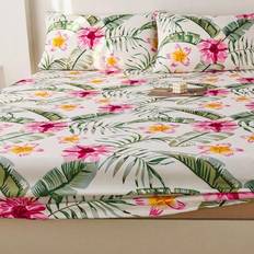2/3pcs Floral Printed Fitted Sheet, Mattress Protector, Mattress Cover For Bed, For All Size Bed -Twin, Full, King, Queen Size Sheet, 14inch/35cm Deep - Multicolor - Multi-size