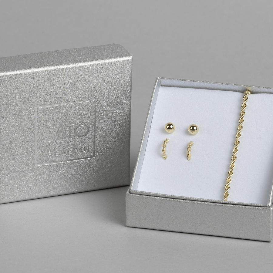 Snö Of Sweden Joy Christmas Set 3 Plain Gold
