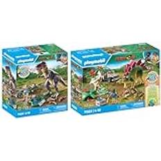 Playmobil Dino Set: 71523 forskningsläger med dinos och 71524 T-Rex spårsökning