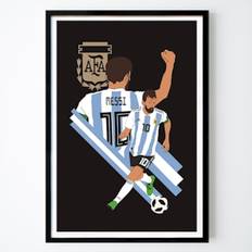 Football Poster: Lionel Messi Poster by Lars Gustafsson