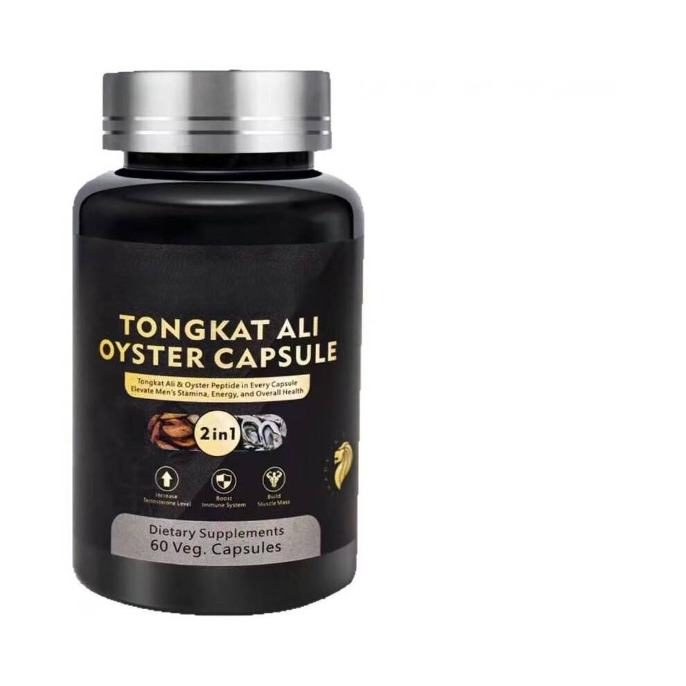 Tongkat Ali Oyster Capsules 60 Count Men's Vitality Herbal Supplement Energy Boost TK Hot Sale