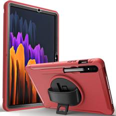 Samsung Galaxy Tab S7 etc. cover med Pen Slot - Rød