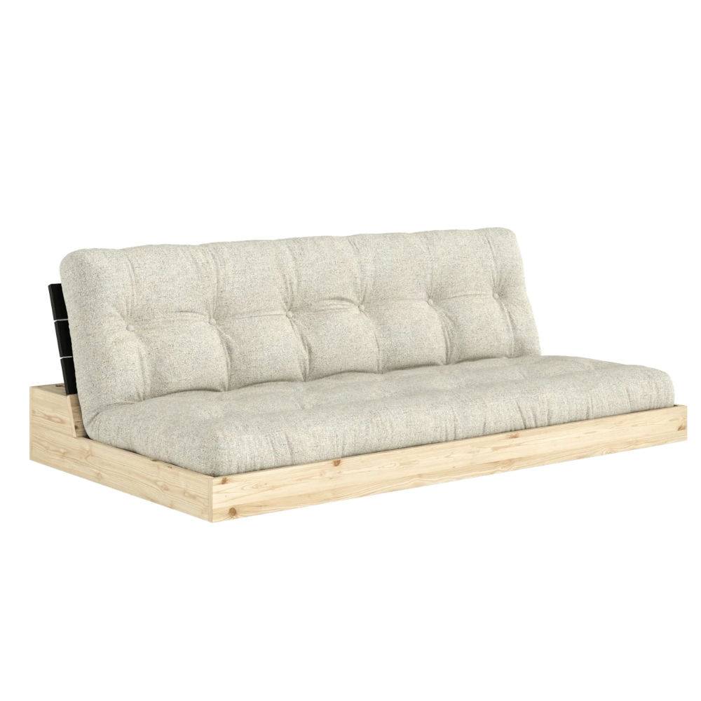 Karup Design Base Bäddsoffa  Soft Chalk 640 Black Lacquered 402
