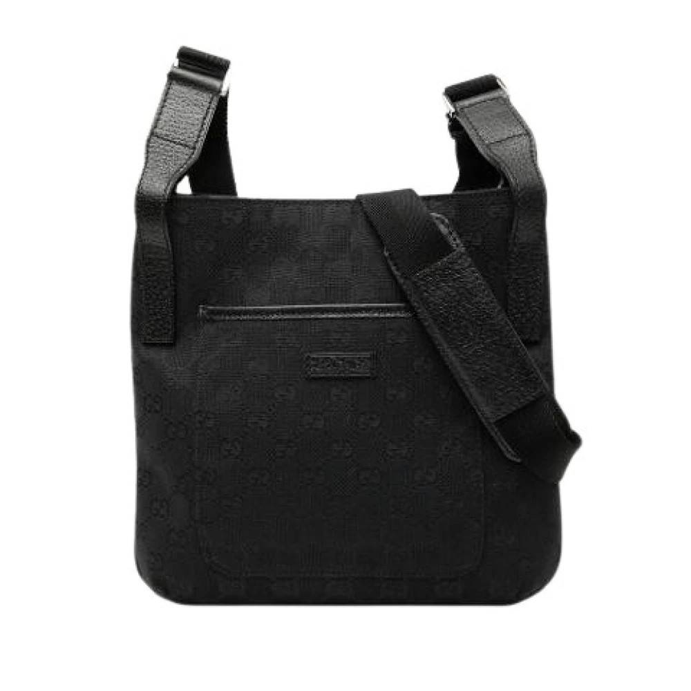 Gucci Vintage Pre-owned Canvas Crossbody Taske - Vintage - Dame - Sort - ONE SIZE -