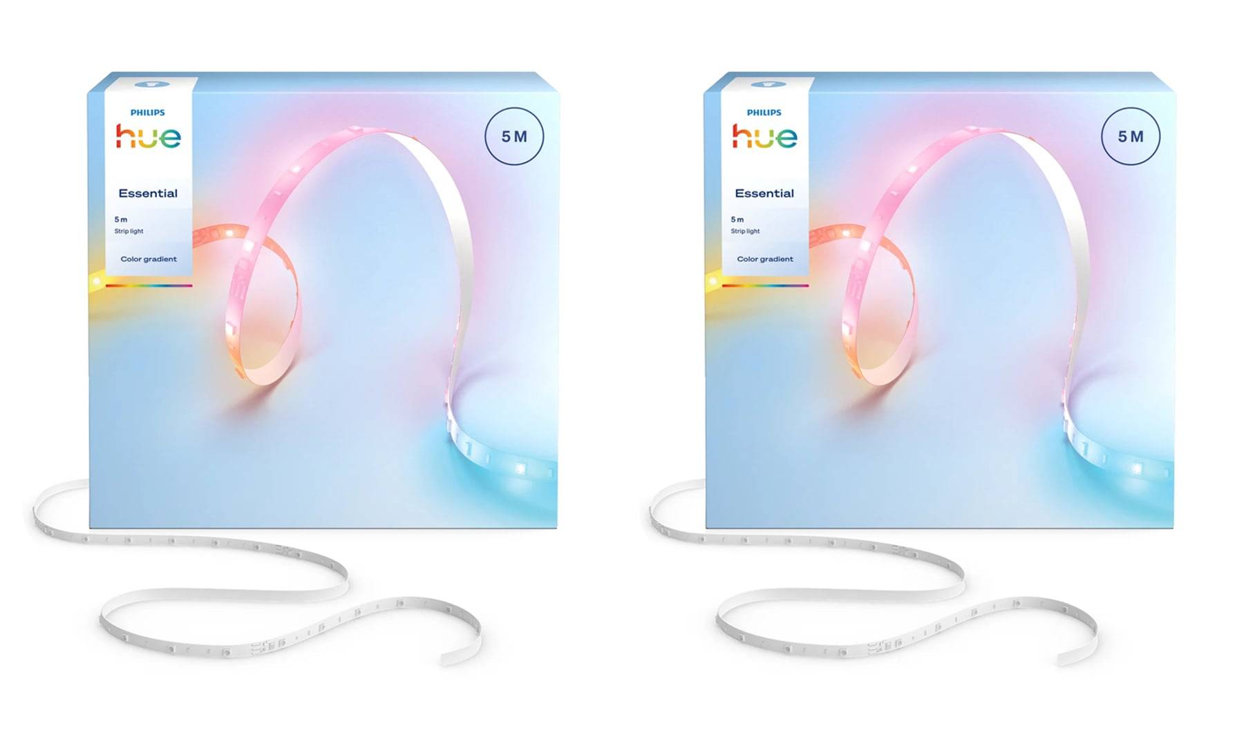 Philips Hue Essential LED Strip 5m (2-Pack) – RGBIC Smart Lightstrip