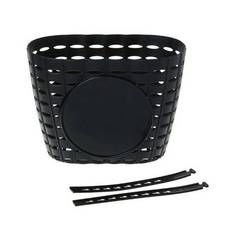 Kids Bike Basket Plastic Thickened Small Front Handlebar Bike Basket for Boys and Girls Pink svart