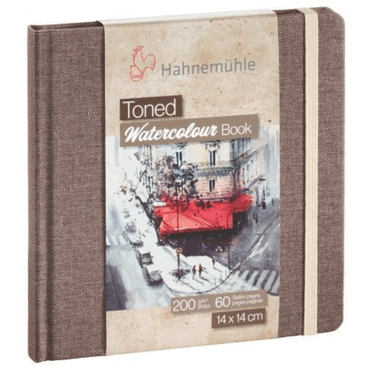 5 x Hahnemühle Toned Watercolour Book - 14x14 cm 200 g/qm beige oberfl