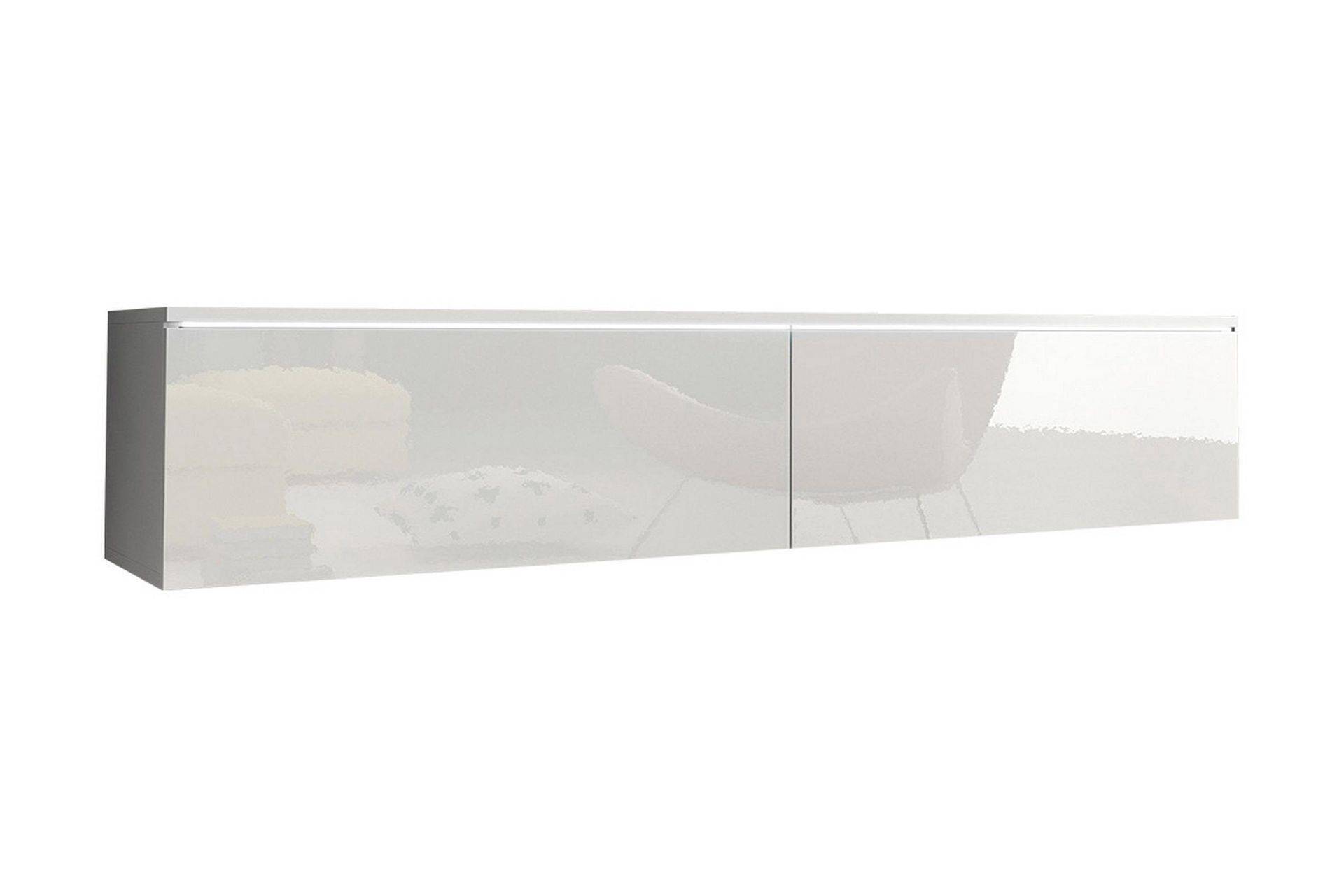 Concept 55 Cuguen TV-bänk 140 cm LED-belysning - Vit/Vit LED TV bänk & mediabänk Vit
