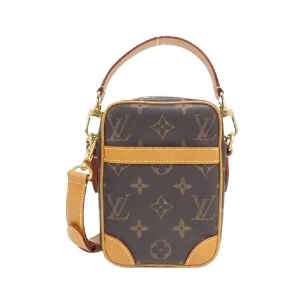 Louis Vuitton Vintage Pre-owned Danube Monogram Læder Skuldertaske - Vintage - Dame - Brun - ONE SIZE - Uld