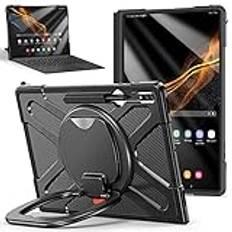 Tablett PC väska, fodral Stötsäkert Kickstand Robust skyddsfodral Kompatibel med Samsung Galaxy Tab S8 Ultra 14,6" (SM-X900/ X906) Kompatibel med Typ Cover Tangentbord, Surfplatta Kompatibel med Tab S