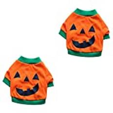 Mipcase 2 St Hund Halloween Kostymer Valp Hunddräkt Pumpa Kläder För Husdjur Pumpadräkt För Hundar Halloween Husdjurskläder Sällskapsdjur Djur Halloween Kläder Hundkläder Vinge Läppglans