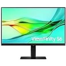 SAMSUNG 24 tum ViewFinity S60UD PC-skärm, 100 Hz - IPS-panel, QHD (2560 x 1440), 5ms, 3 000:1, Auto Source Switch +, KVM-omkopplare, Daisy Chain, USB-C (90W), HDMI (2.0), displayport (1.4), USB (3.0)