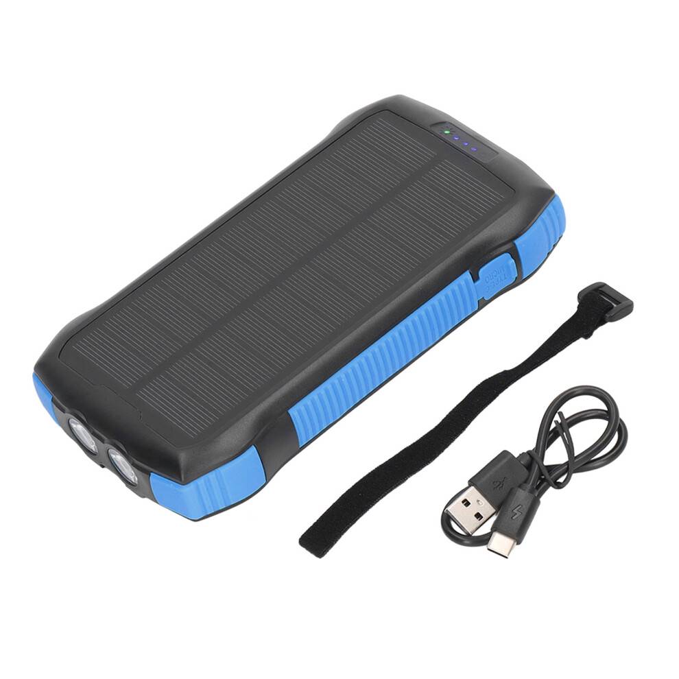 Solcelleoplader Powerbank Moderne design Holdbart materiale Vandtæt batteribackup Bærbar trådløs oplader med hurtig solcelleopladning og trefarvet