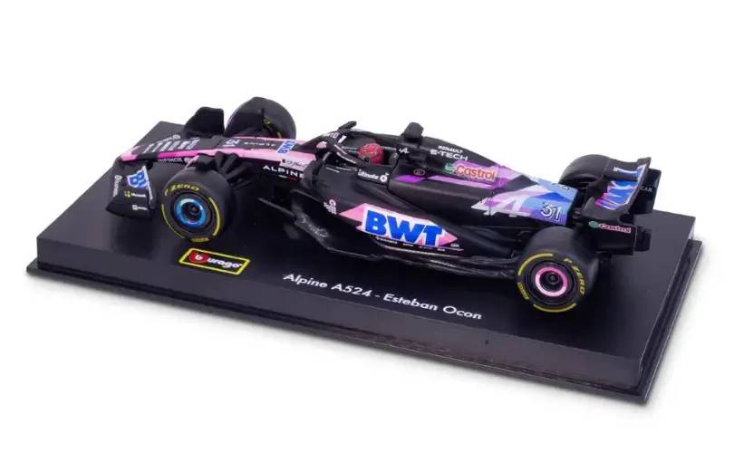 BBURAGO 1:43 F1 Alpine Ocon med Hjälm