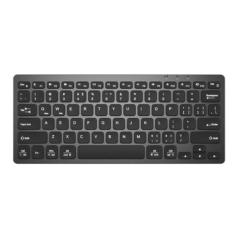 B.O.W HD098C Ultra-Thin Portable Silent Dual-Mode Keyboard, Wireless Bluetooth Keyboard, Black