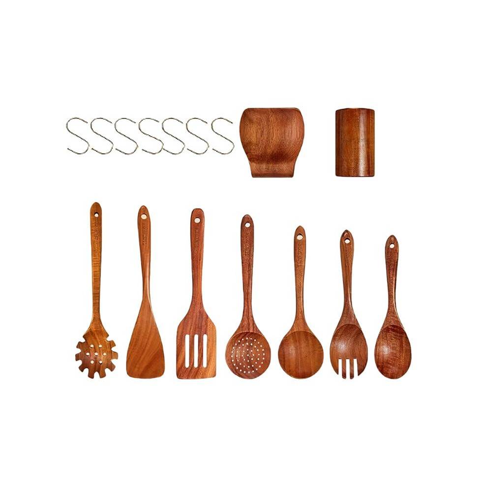 Kitchenware Set Wooden Spoon Kitchen Tool for Non-Stick Pan Wooden Cooking Spoons and Wooden Tableware Barrels