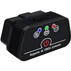 vLinker iCar2 OBD2 Bluetooth Adapter Diagnostisk Scanner för iOS & Android : Auto-Connect Rensa Felkod Live Data Reset Diagnostiskt Verktyg (Svart)