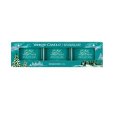 Confezione 3 Candele Votive In Vetro Winter Night Stars 3X37gr