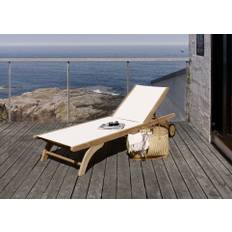 Columbus sunbed - SunTexture / black teak