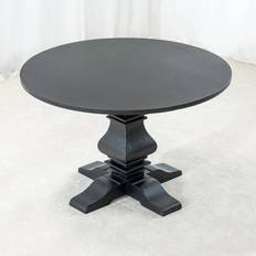 Runt Matbord Ø120 cm Svart Ek - Ekerö