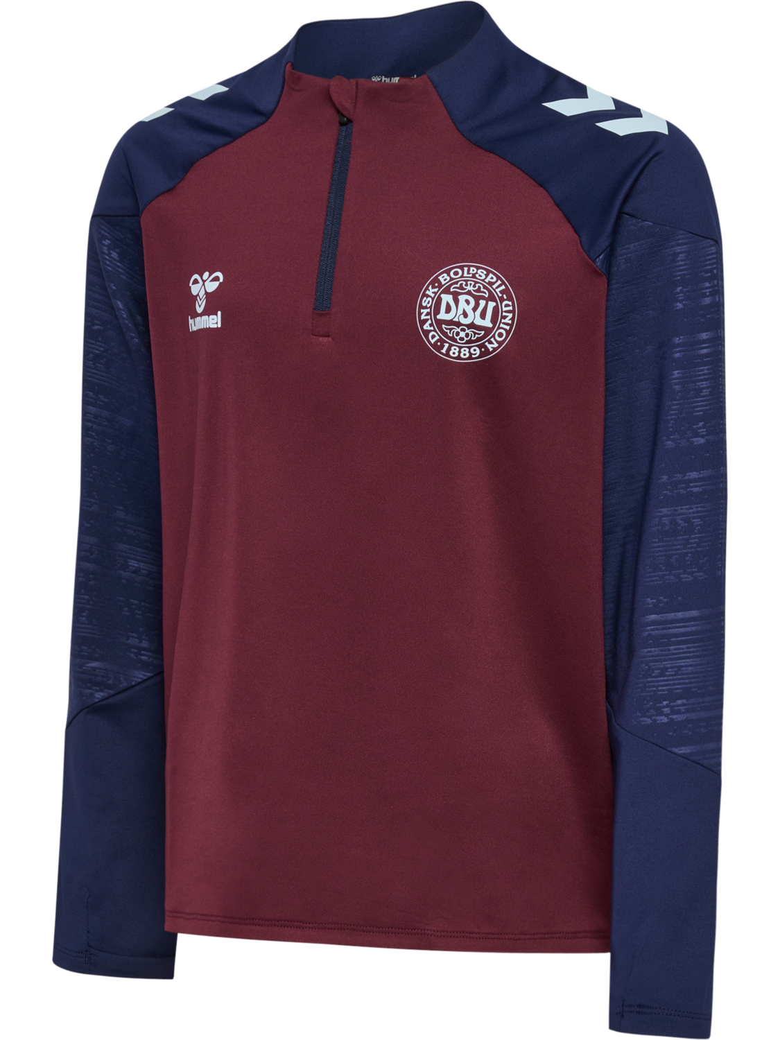 Hummel - DBU 26 Pro Tr Half Zip Sweat Kids | Rød | Zip Jacket | Børn | Str: 152 - Hurtig levering 1-2 hverdage