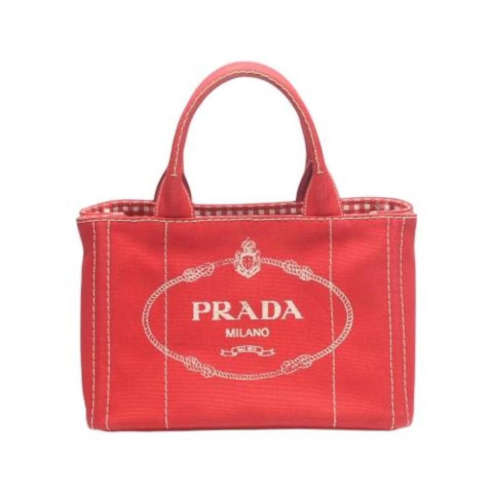 Prada Vintage Pre-owned Vintage Håndtaske - Vintage - Dame - Rød - ONE SIZE - Uld